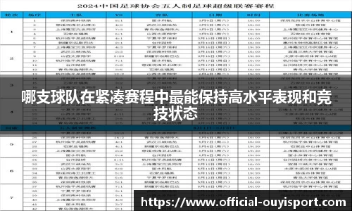 哪支球队在紧凑赛程中最能保持高水平表现和竞技状态